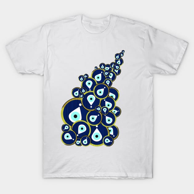 Evil Eye Burst T-Shirt by kanikamathurdesign